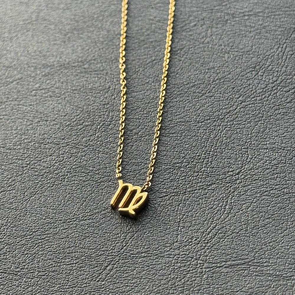Hey Harper 💕 Gold Virgo Zodiac Pendant Necklace